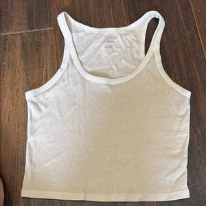 Women's tan Ribbed Tank Top